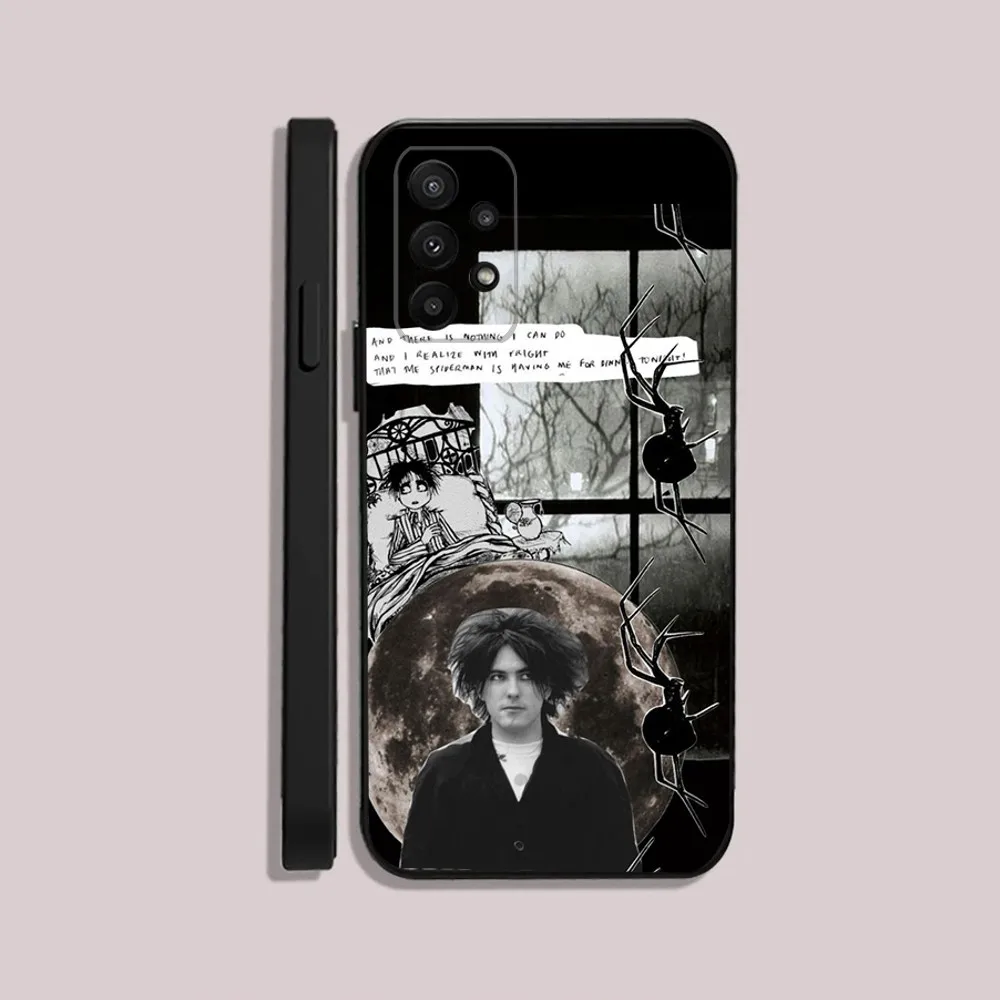 The C-CureS Robert Smith Phone Case For Samsung S24,23,22,30,21,10,9,Ultra,Plus,Lite,FE,5G Black Soft Case