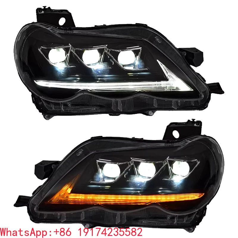 

Для Toyota Mark X Reiz светодиодные фары 2005 2009, обновленная 3-объективная фара, передняя лампа Demon Eye Plug And Play, фары