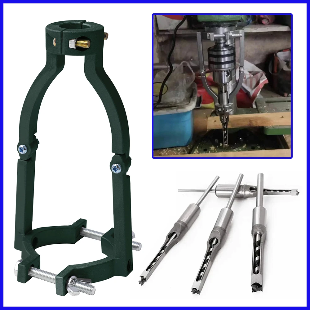 Adaptador de Broca Quadrada Bench Drill Press Converter For Drill Machine Carpintaria Log Móveis Tamanho Pequeno Acessório
