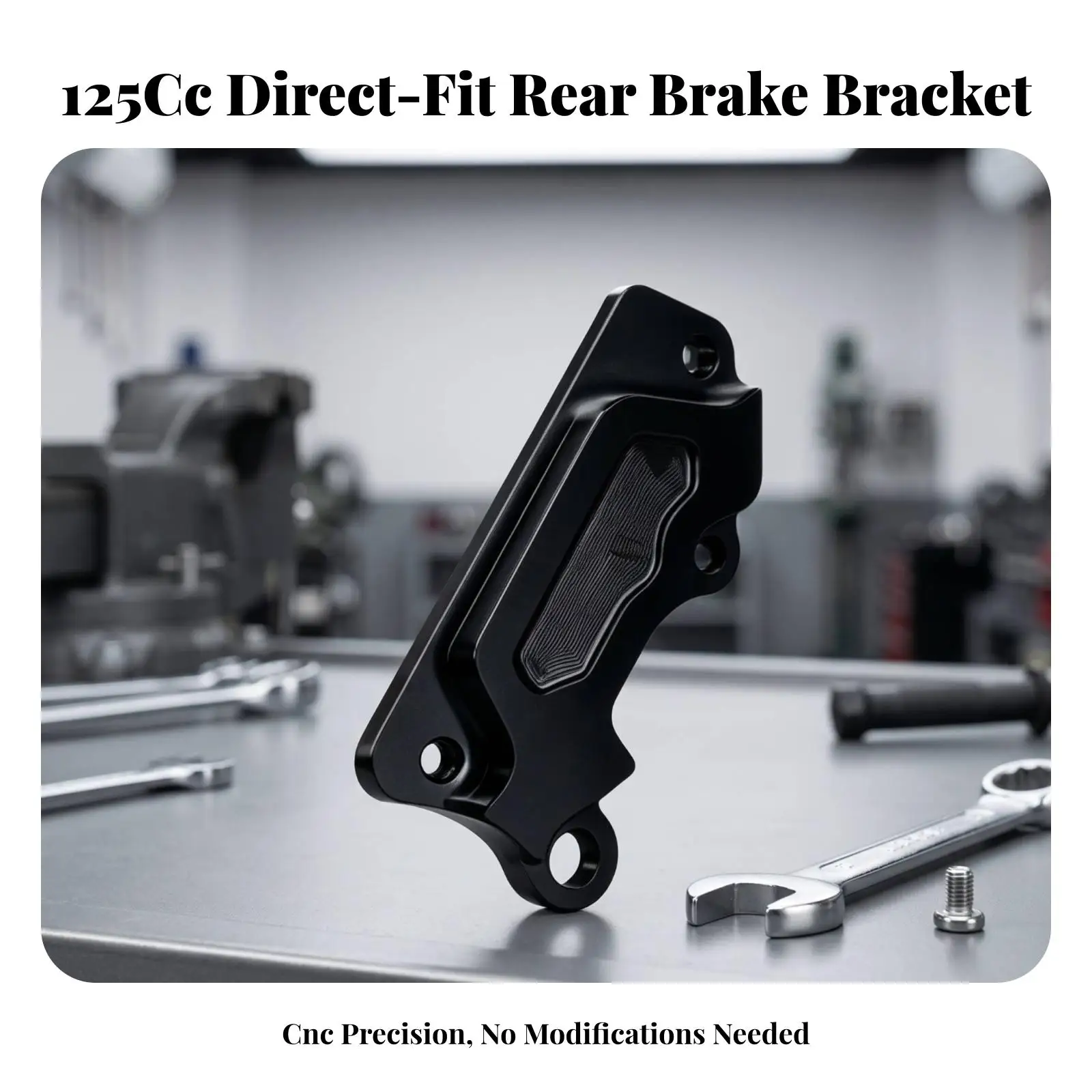 Sturdy Aluminum Motorcycle Brake Bracket Disc Brake Mounting Bracket for Universal Rear Brake Kit