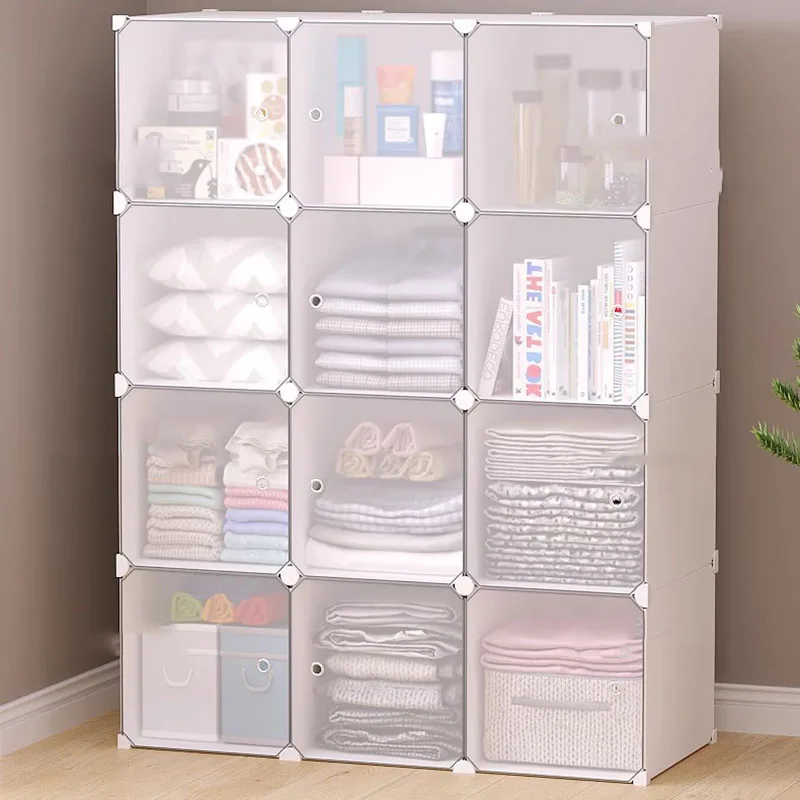 Living Room Waredrobe Open Closet System Partitions Clothes Book Filing Makeup Small Cabinet Plastic Ropero Salon Furniture