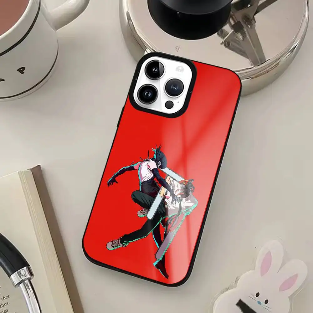 C-Chainsaw Anime M-Man Phone Case For iPhone17,16,15,14,13,12,11 Plus,Pro Max, New Magnetic Wireless Charging
