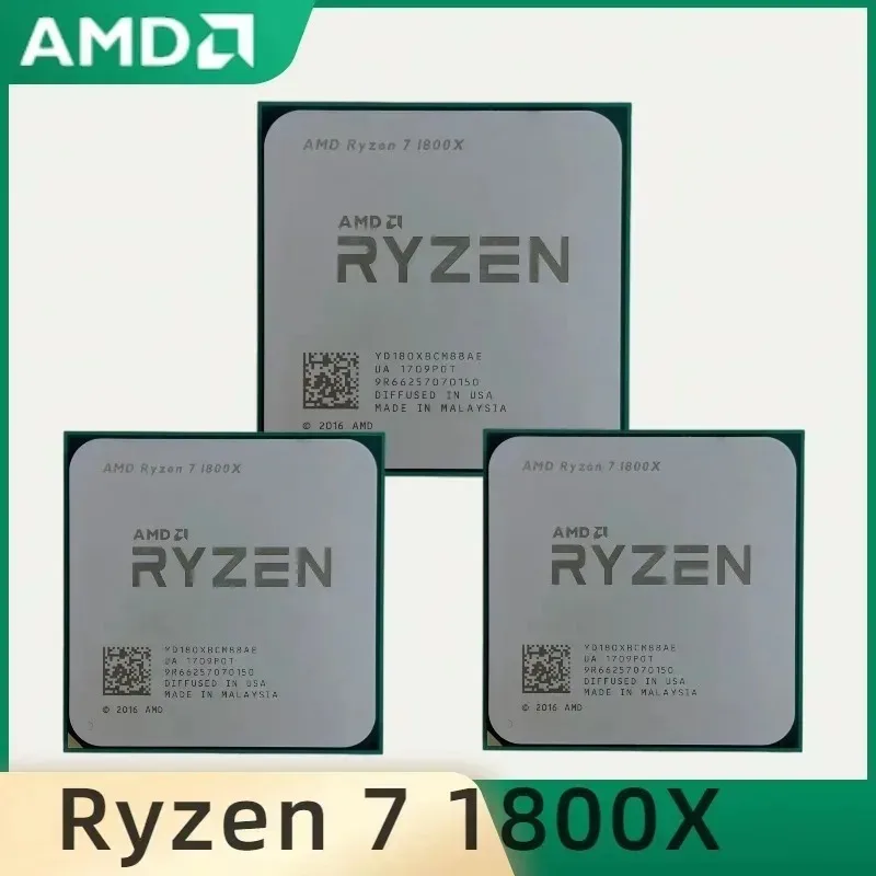 100% Brand New and Original AMD Ryzen 7 1800X R7 1800X CPU Processor 3.60GHz--4.0GHz 95W 8-cores 16-threads AM4 TDP 95WCPU
