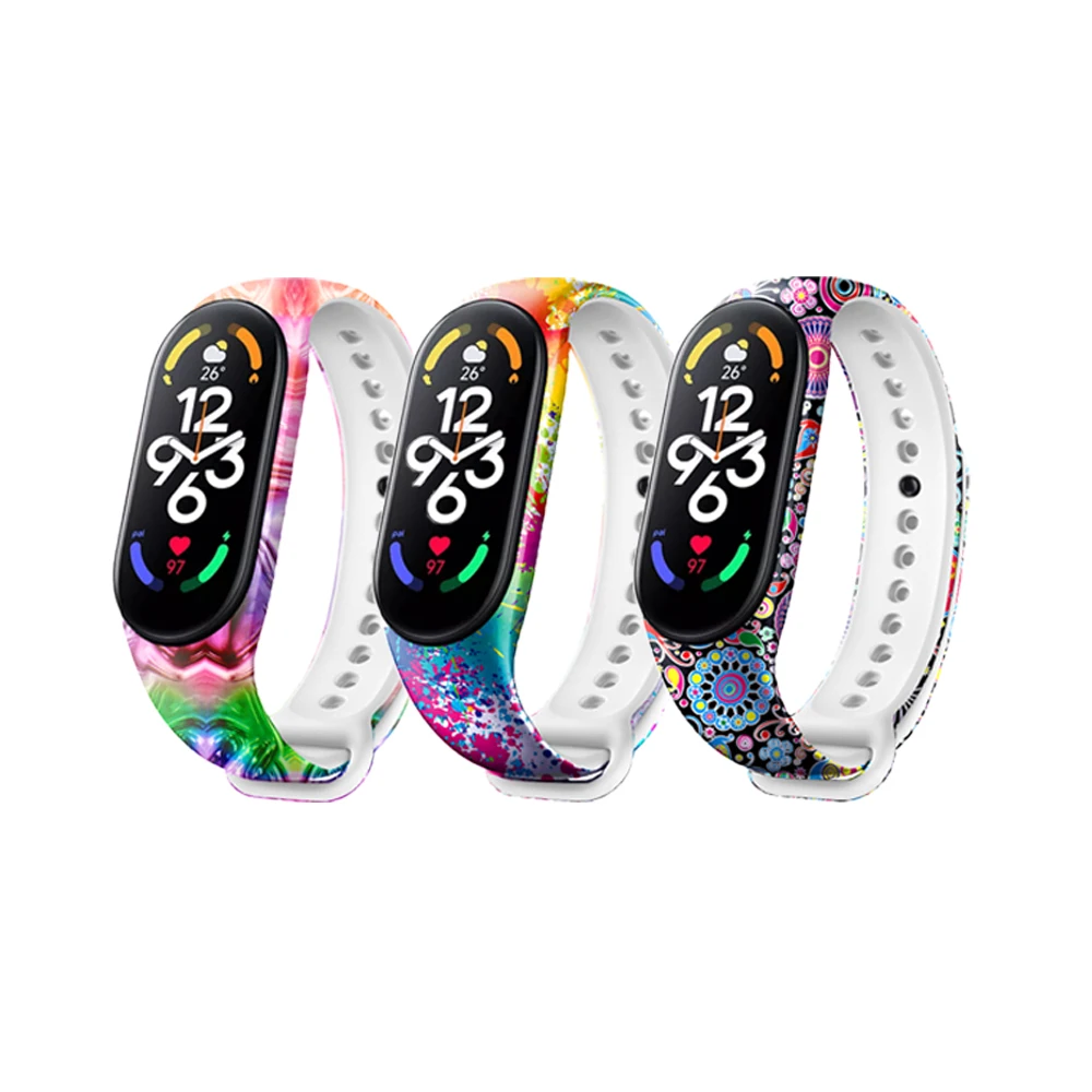 3Pcs Strap For Xiaomi Mi Band 7 6 5 Smart Watch Replacement Wristband Bracelet For Xiaomi Mi Band 6 7 Correa Watchband Miband 5
