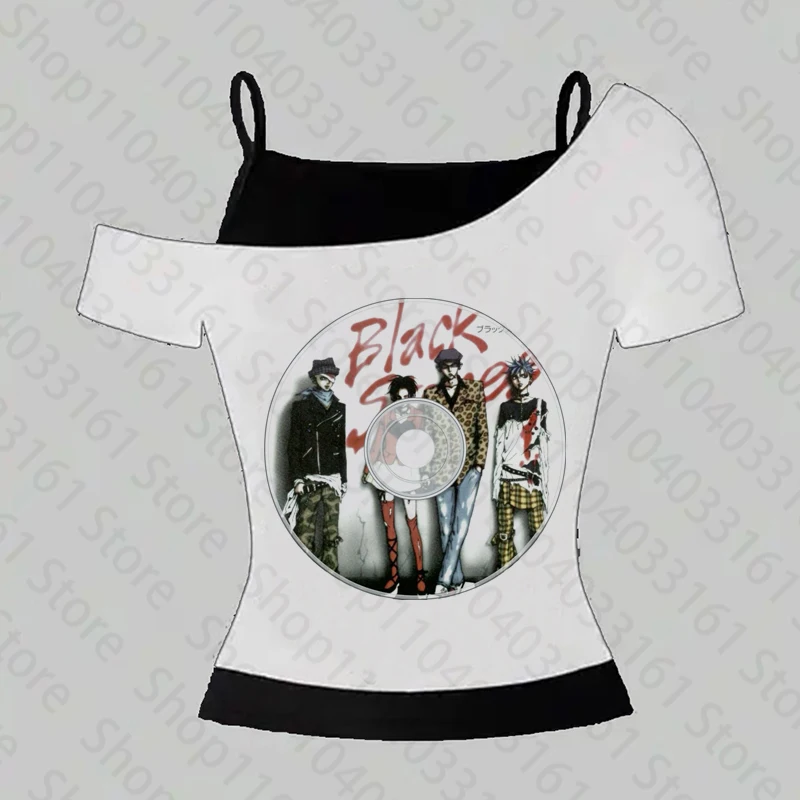 Y2k anime Streetwear Oansatz 90er Jahre Text Druck Tops Frauen Harajuku Kleidung Einfache Vintage Crop T Ästhetischen emo Casual T-shirt