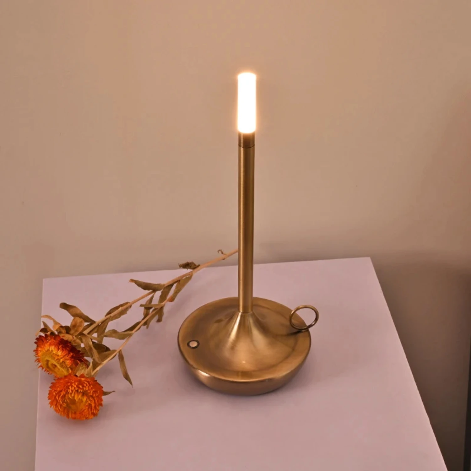 

LED candlelight camper table lamp rechargeable camper waterproof warm light candle lamp dinner atmosphere table lamp