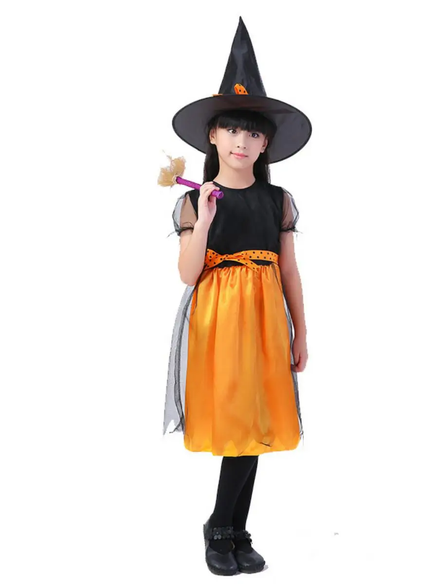 어린이 공연 의상 마녀 박쥐 소녀 로우린 의상 코스프레 무대 공연 의류 폴리에스테르 섬유