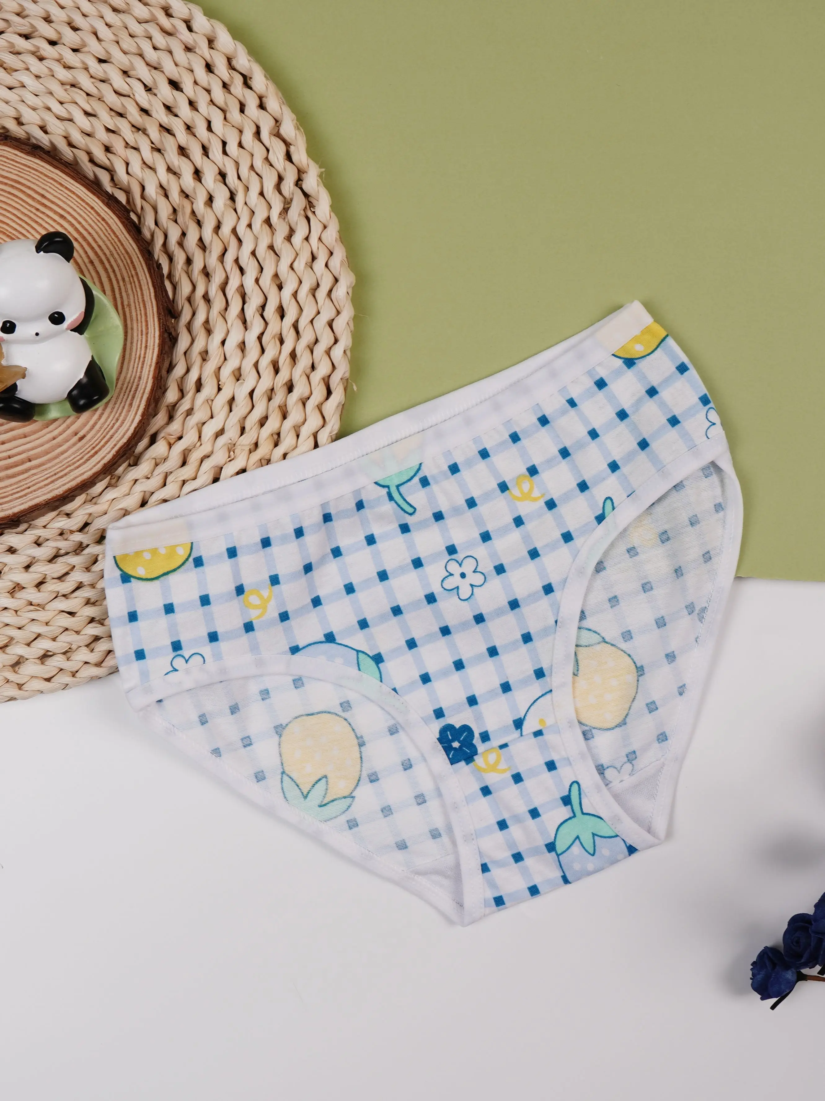 5pcs/lot Breathable Cute Printed Cotton Girls' Panties, Soft Kids Underwear for Daily Wear