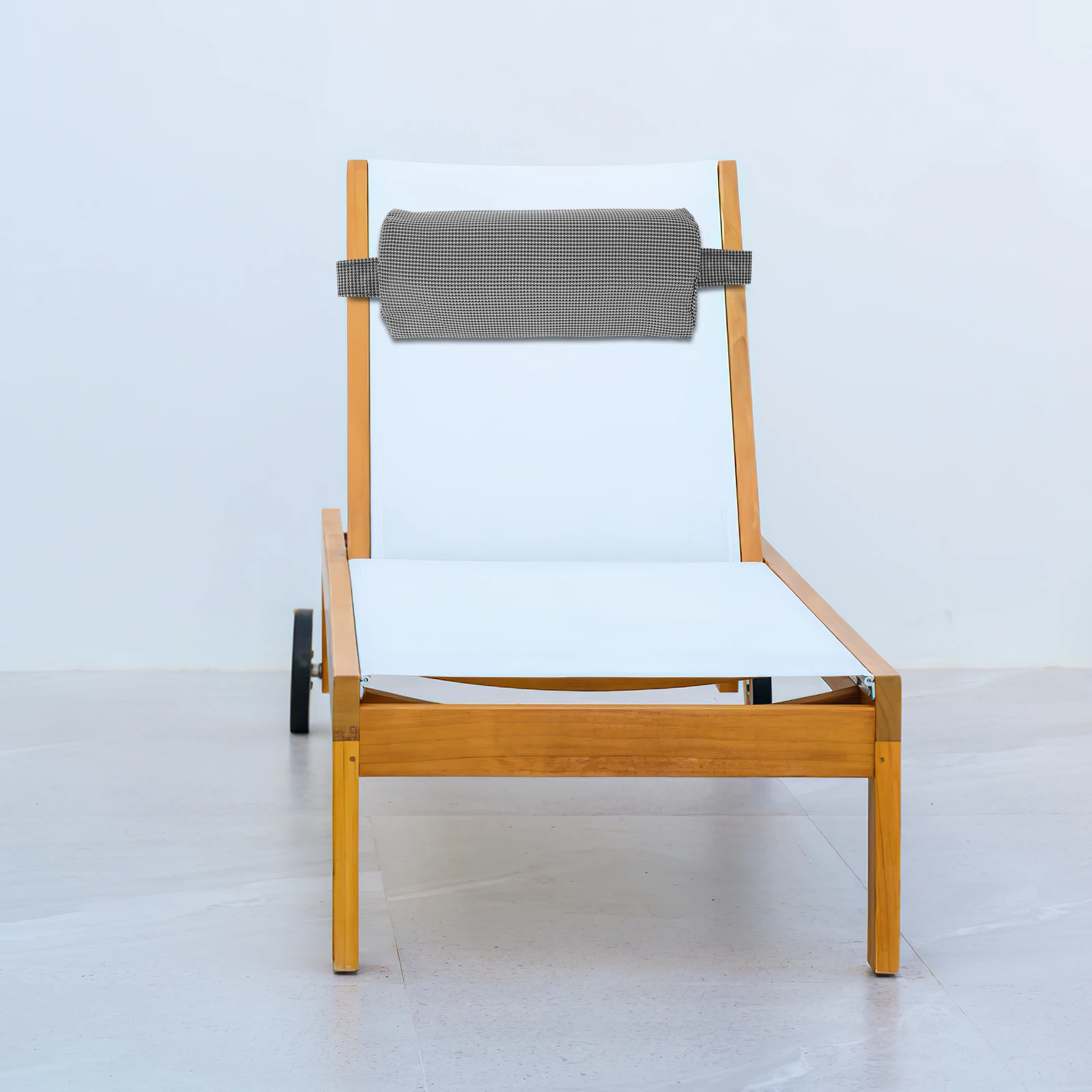 

Подушка для шезлонга, регулируемый подголовник для шезлонгов с откидной спинкой, удобная уличная универсальная ткань, серо-белый, эргономичный