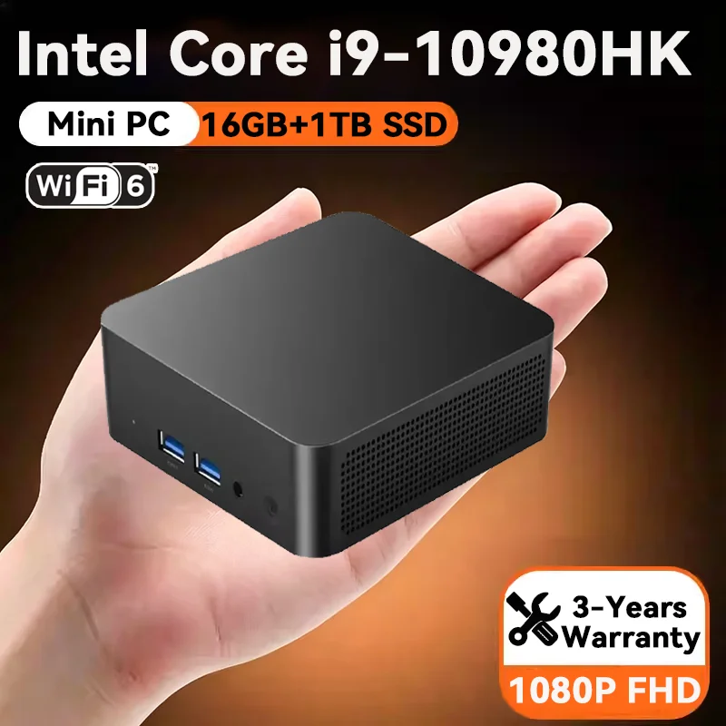 2026 New Windows 11 Intel I9-10980HK Office/home Use Desktop Computer BT5.2 Mini PC 16/32GB RAM 2TB SSD Portable Gaming Mini PC