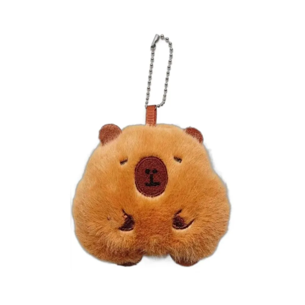 Kawaii Cartoon Capybara Pluche Sleutelhanger Knuffels Zacht Capibara Hanger Schooltas Accessoires Mini Capibara Rugzak Decor