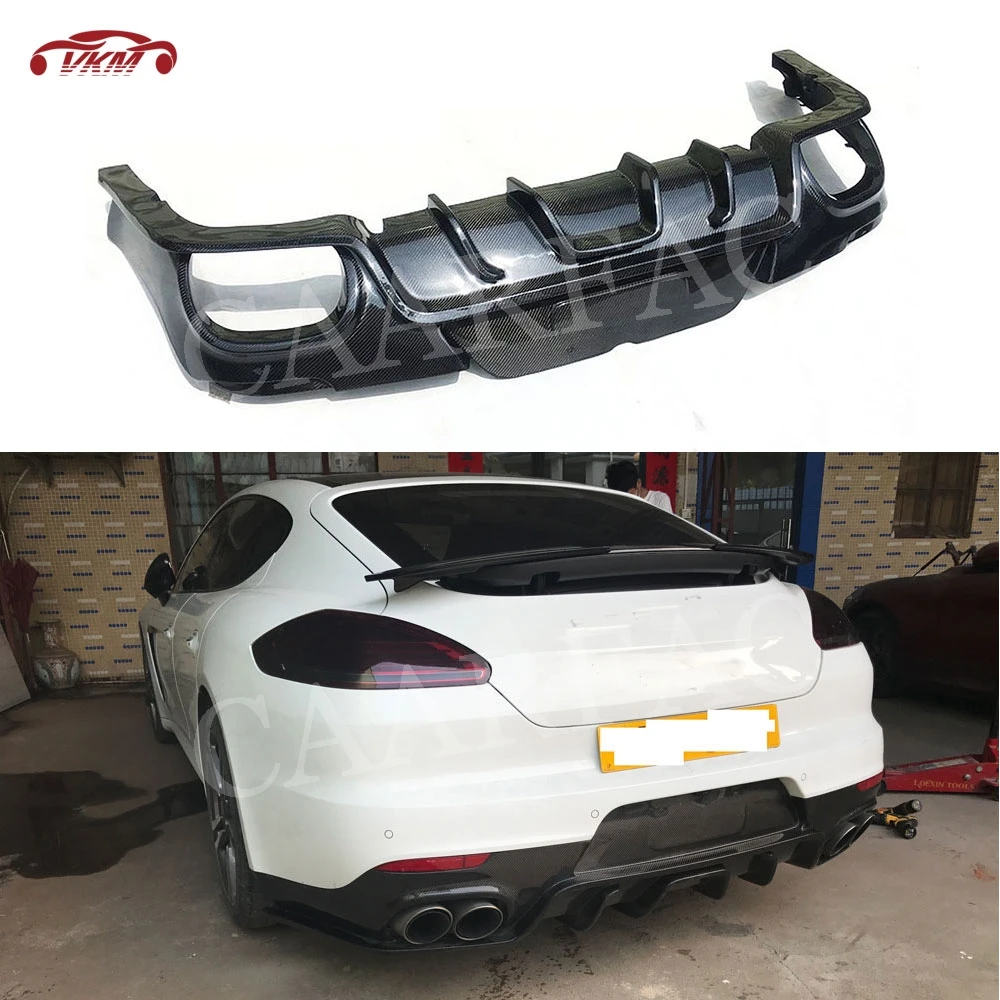 

Carbon Fiber Rear Bumper Lip Diffuser Spoiler For Porsche Panamera 970 GTS Turbo S 2014-2017 Bumper Guard Protector Accessories