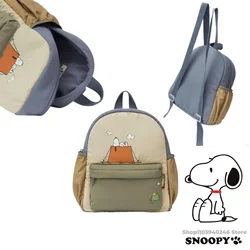 Snoopy Cute Backpack Kindergarten Schoolbag Children Cartoon Shoulder Bag School Stationery Anime Storage Bookbag for Student