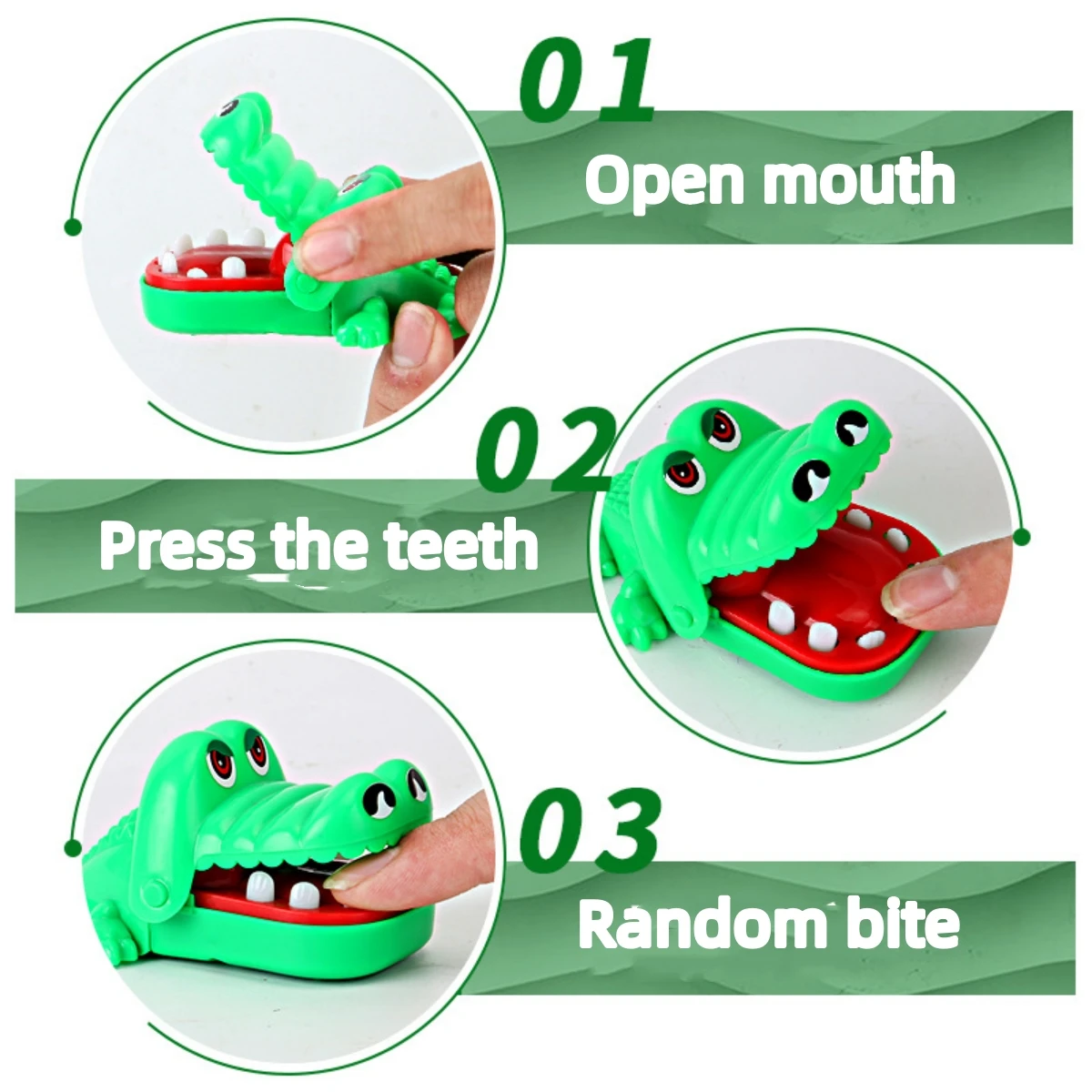 Jouets de dents de crocodile pour enfants, alligator mordant les doigts, entraînement de réaction, drôle et interaction parent-enfant, farces, cadeau pour enfants