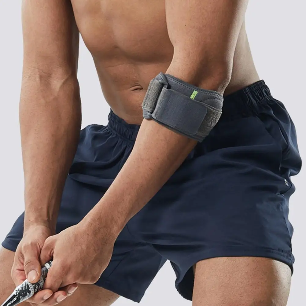 تنس الريشة كرة جولف الكوع حزام الساعد هدفين حزام ضغط الكوع حزام ضغط وسادة دعامة المرفق لتخفيف الآلام #5