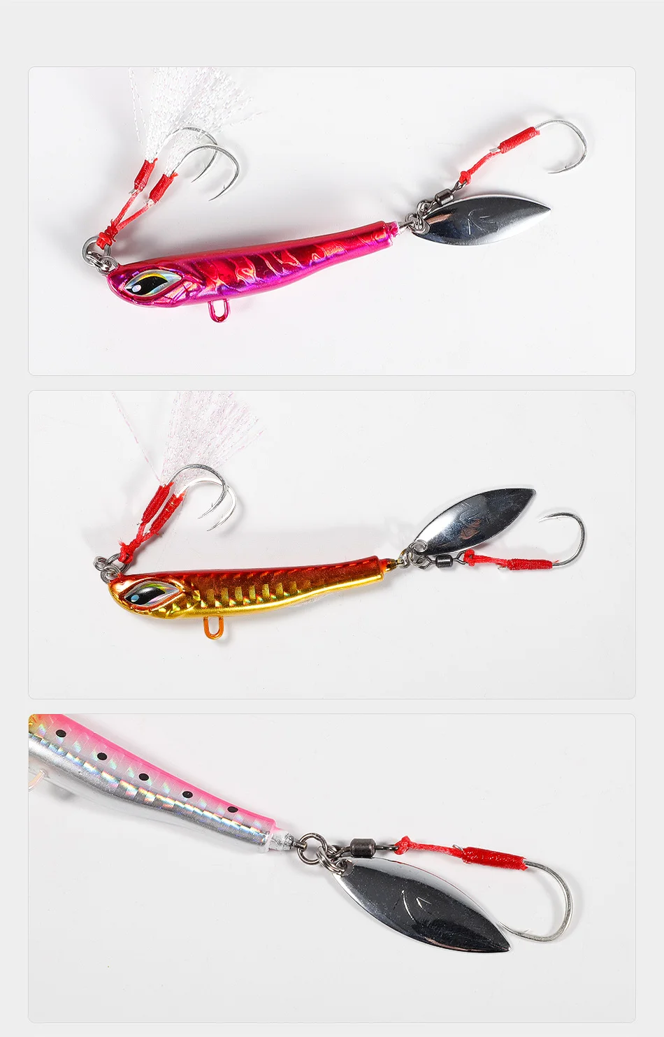 Noeby Casting Blade Jig 21g 28g 40g Sinking Metal Jig Long Casting Shore Jigging Assist Rig Kunstköder für Meeresangelköder – Detail 8