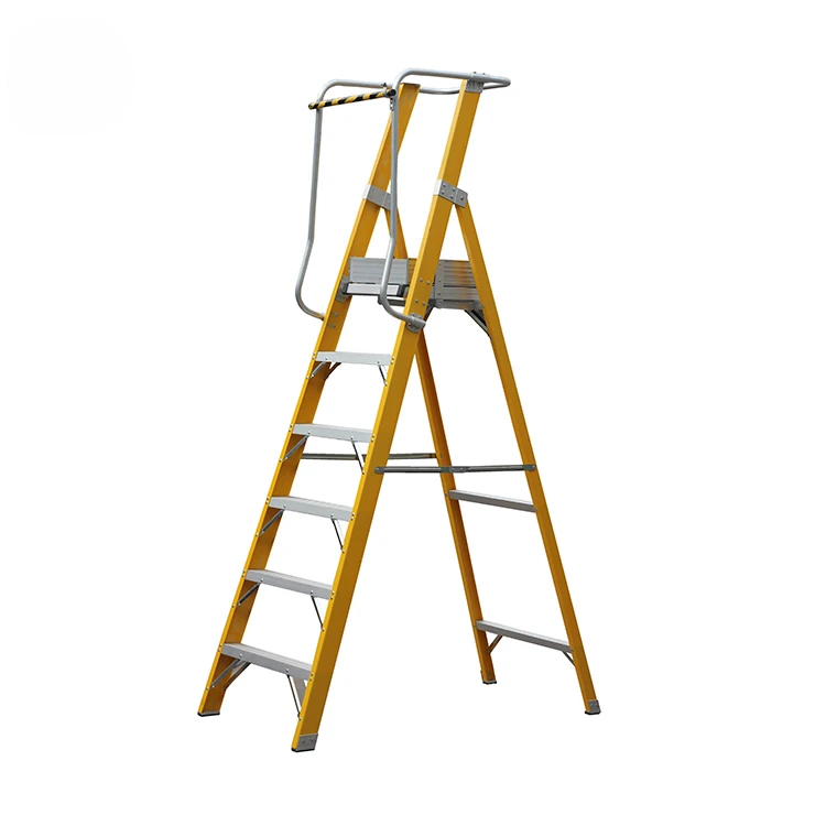 

4 Step Ladder Folding Step Stool with Hand Grip Anti-Slip and Wide Pedal FRP Stepladders for Home and Kitchen