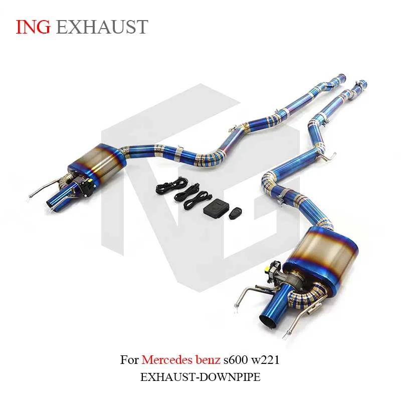 ING Factory Best Quality Performance  Exhaust System Titanium Alloy Valve Catback for Mercedes Benz S600 W221 with Muffler