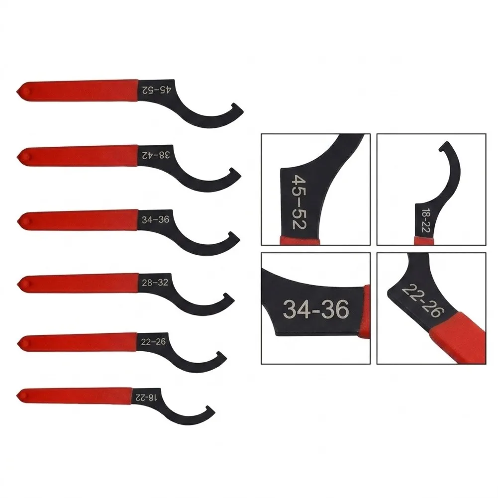 6 Piece or 9 Piece Hook Wrench Set High Carbon Steel Heat Treated for Mechanical Repair and Fastener Adjustment