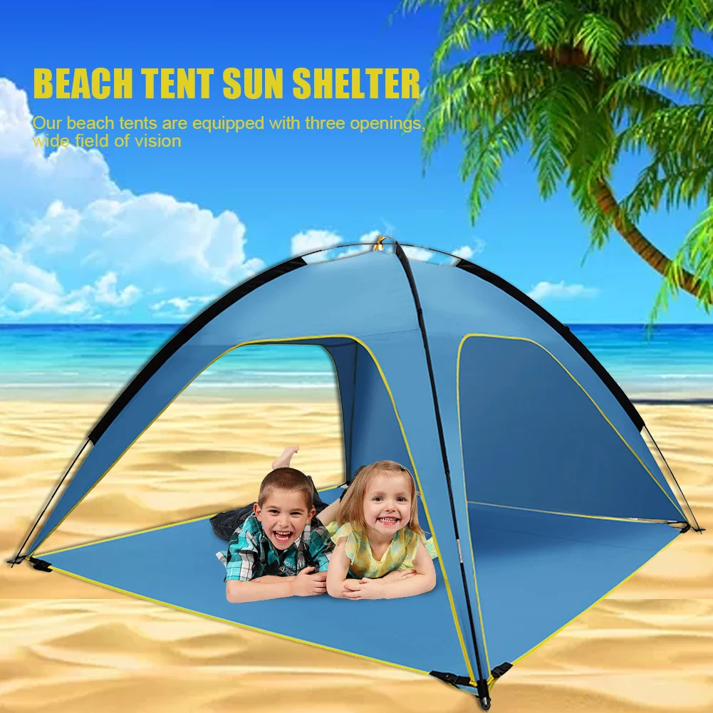 

UV 50+ Protection Beach Sun Shelt Beach Tent Sun Shelter Cabana For Outdoor Shade Trips Fishing Backyard Camping Accessories