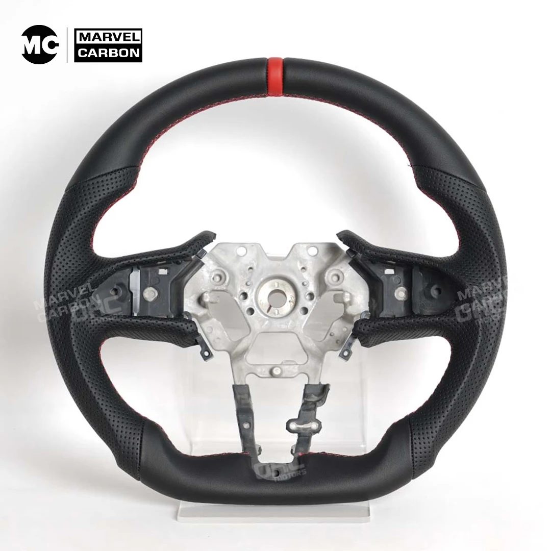 MC Full leather steering wheel For INFINITI Q60 2017 2018 2019 2020 2021 2022 2023 2024 Without Heated