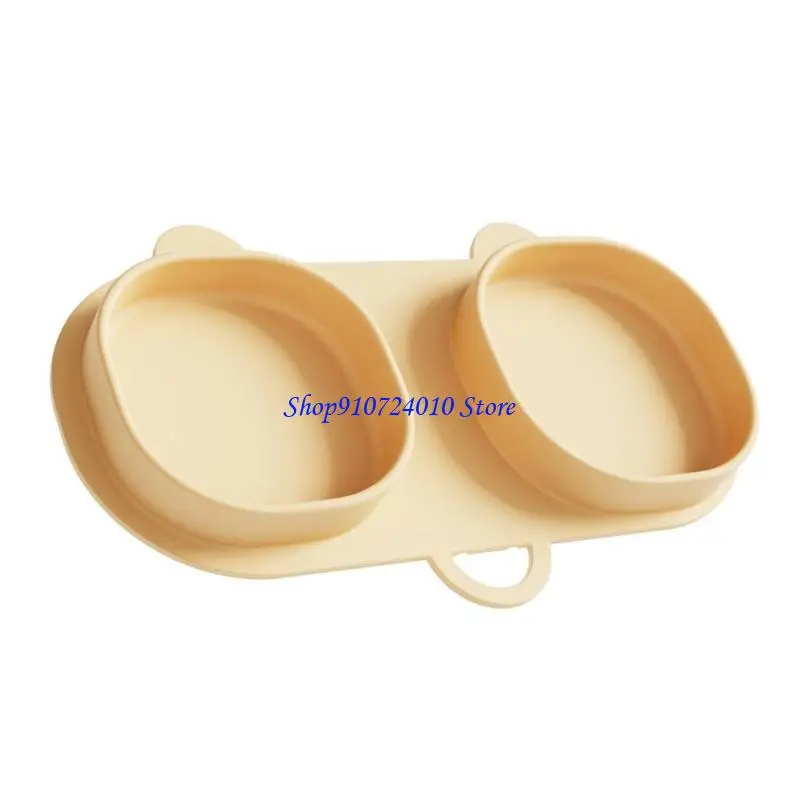 صينية تغذية الأطفال ذات القسم المزدوج 77HD، آمنة للاستخدام في غسالة الأطباق، مقاومة للانسكاب، ضرورية للسفر