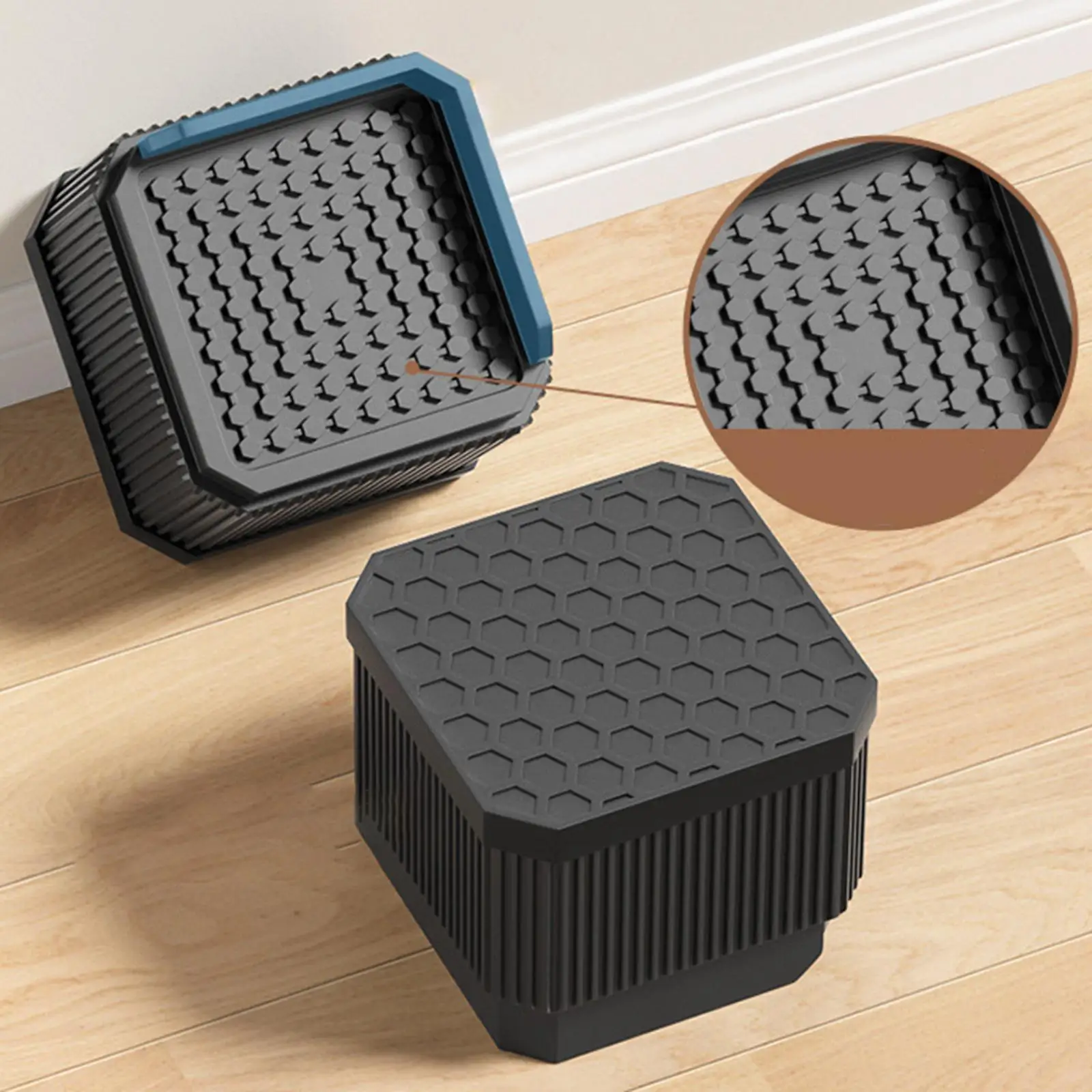 4 Pieces Bed Risers Bed Raising Blocks Sturdy Bed Lifters Multipurpose Furniture Risers Leg Risers for Sofas Apartment Home