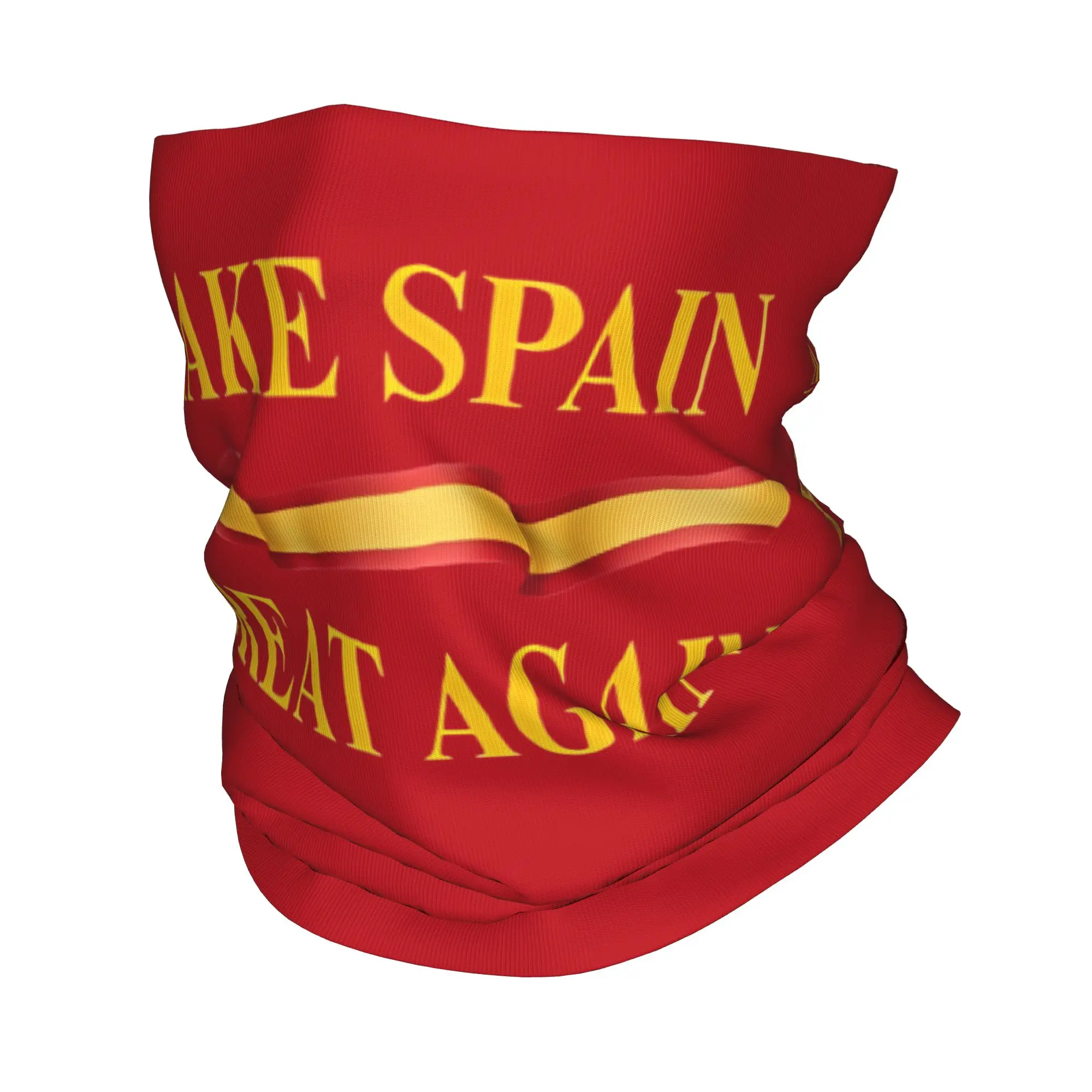 Make Spain Great Again Spanish Pride Bandana Neck Gaiter Balaclavas Wrap Scarf Printed Espana Headband Warm Running Unisex Adult