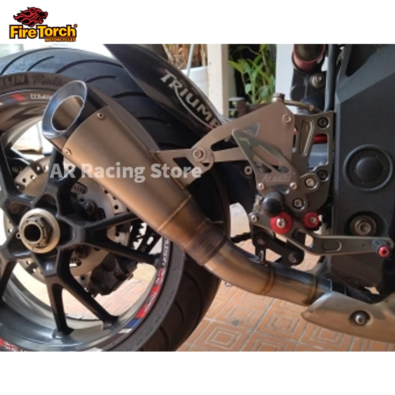 Slip For Triumph Speed Triple 1050 / R 1050 / 94R Motorcycle Exhaust System Mid Link Pipe with DB killer Carbonb Fiber Muffler