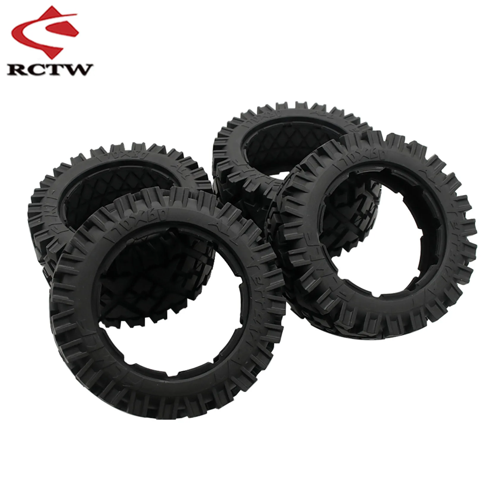 Rc Car All Terrain Front or Rear Wheel Tires Skin Set for 1/5 Scale HPI ROFUN BAHA ROVAN KM BAJA 5B Truck Spare Toys Parts