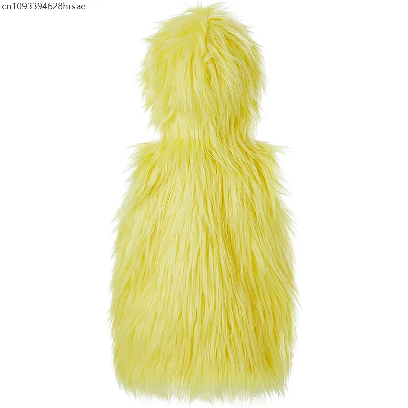 子供ロングファーリトルイエローアヒルベビーコスチューム甘い幼児アヒルフードベストトップハロウィンコスチューム