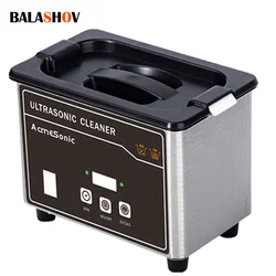 Aço inoxidável Ultrasonic Cleaner, Banho, Dental Razor Parts, Ultrasound Lavagem, Relógios Jóias, 0.8L, 40KHz, 110V, 220V