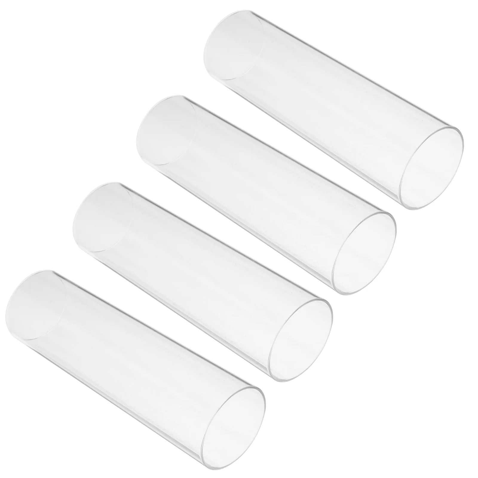 4Pcs Decorative Glass Covers for Candles Windproof Creative Home Accessory Cover Transparent Cover