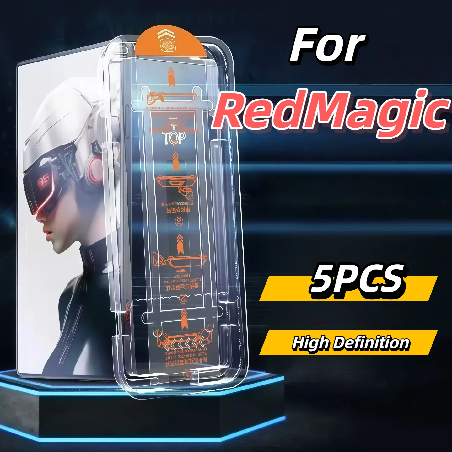 

5Pcs For ZTE Nubia Redmagic Red Magic 8 8S 9 9S 10 10S 5G Screen Protector 9H Tempered Glass Film Full Coverage Edge to Edge Pro