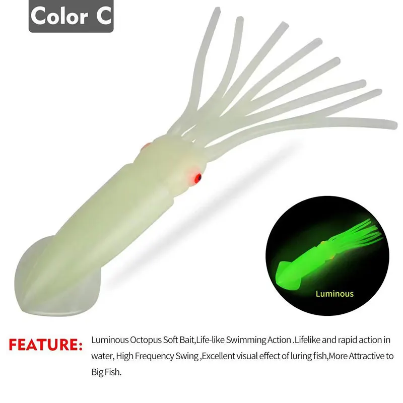 

AS 1pcs Soft Lure Squid Skirts Bait 23cm Fishing Lure Octopus Boat Sea Fishing PVC Rubber Artificial Soft Bait Trolling Leurre