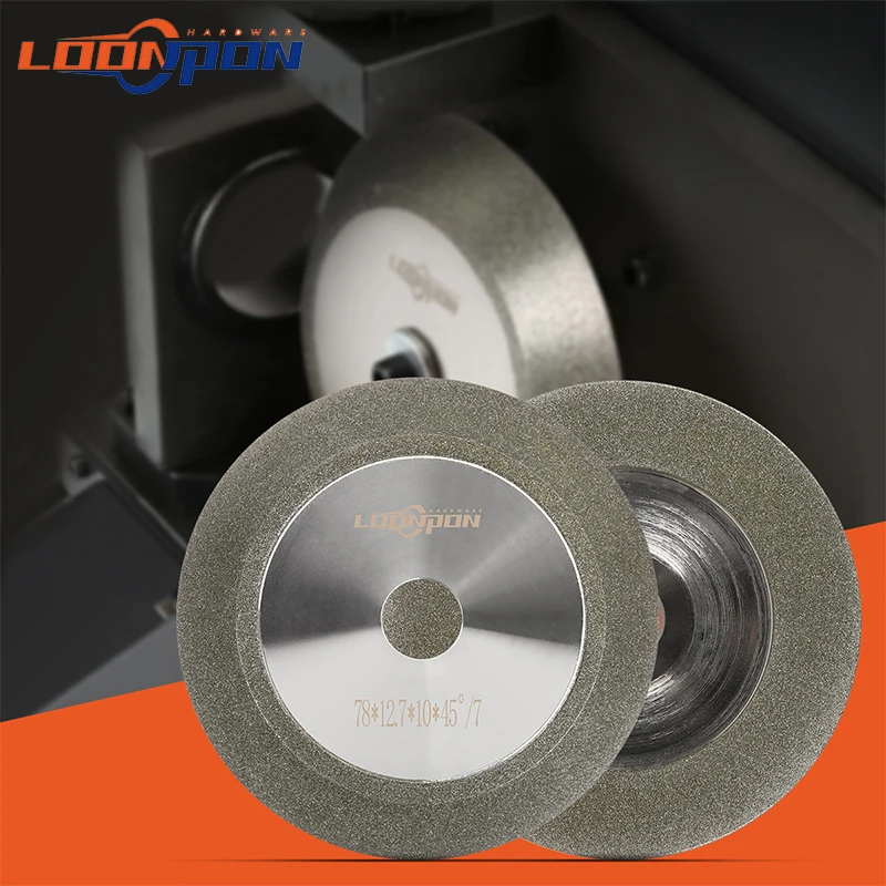 78-85mm Diamond Grinding Wheel Electroplate Grinding Circle 150Grit Grinder for Carbide Metal Tungsten Steel Milling Cutter