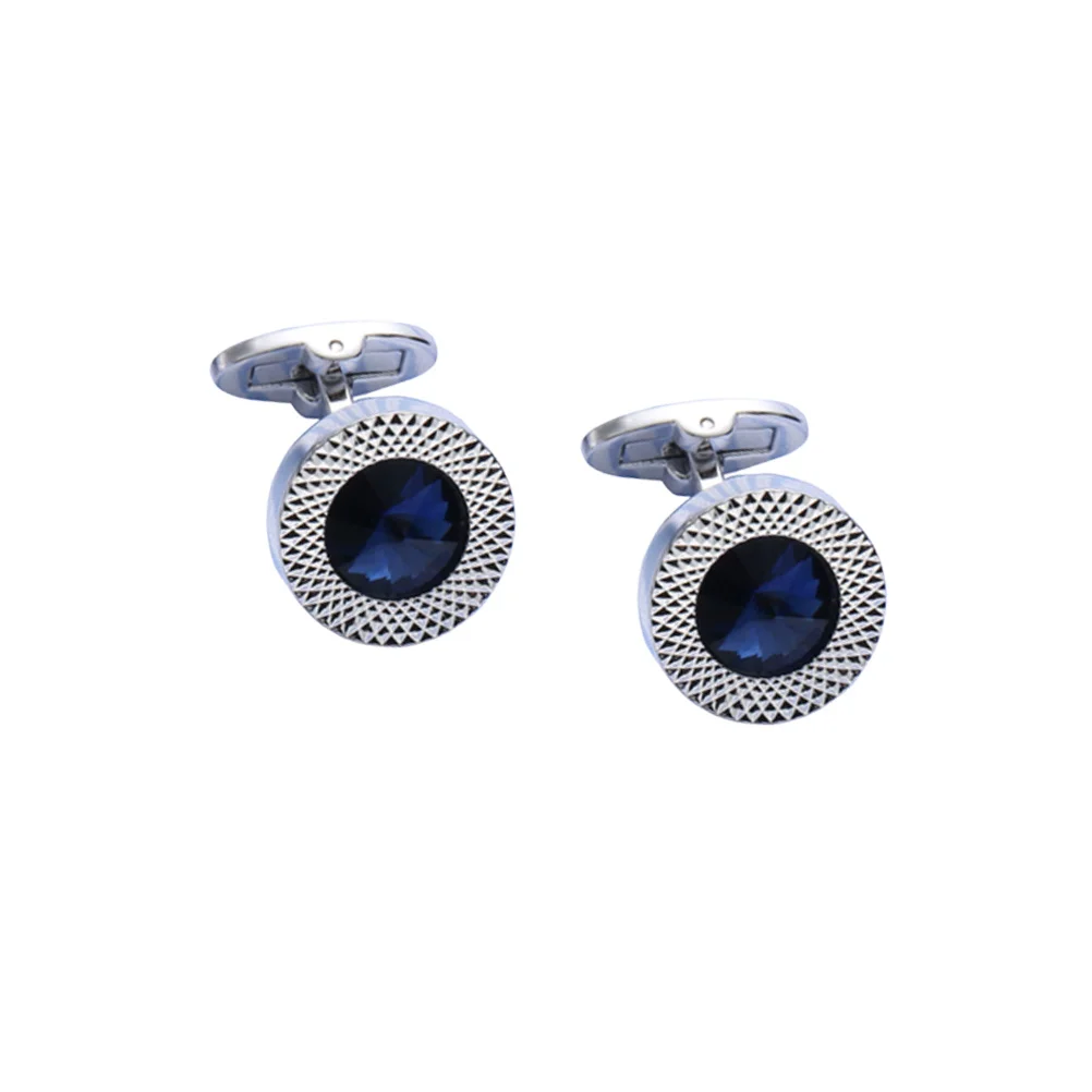 

2Pcs Water Crystal Cufflinks Elegant Design Shirt Sleeve Cuff Button Ideal for Wedding Business Meeting Special Occasion