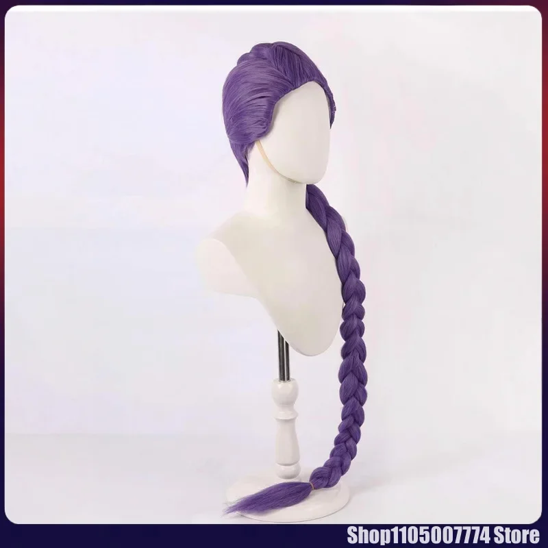 Donna Uomo Demon Hunters Parrucche Cosplay Anime Rumi Mira Zoey Parrucche per costumi Trecce viola Accessori per bambini Parrucca Rumi Prop