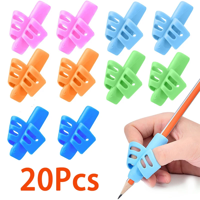 20Pcs Pen Grips Handwriting Posture Correction Training Writing AIDS for Kids toddler Children Special Needs