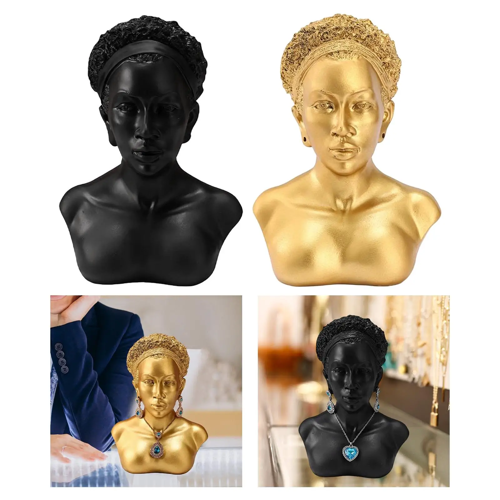 

Подставка для ювелирных изделий, статуя, декор, элегантная модель манекена, бюст, держатель для ожерелья для комода, настольная витрина, шоу