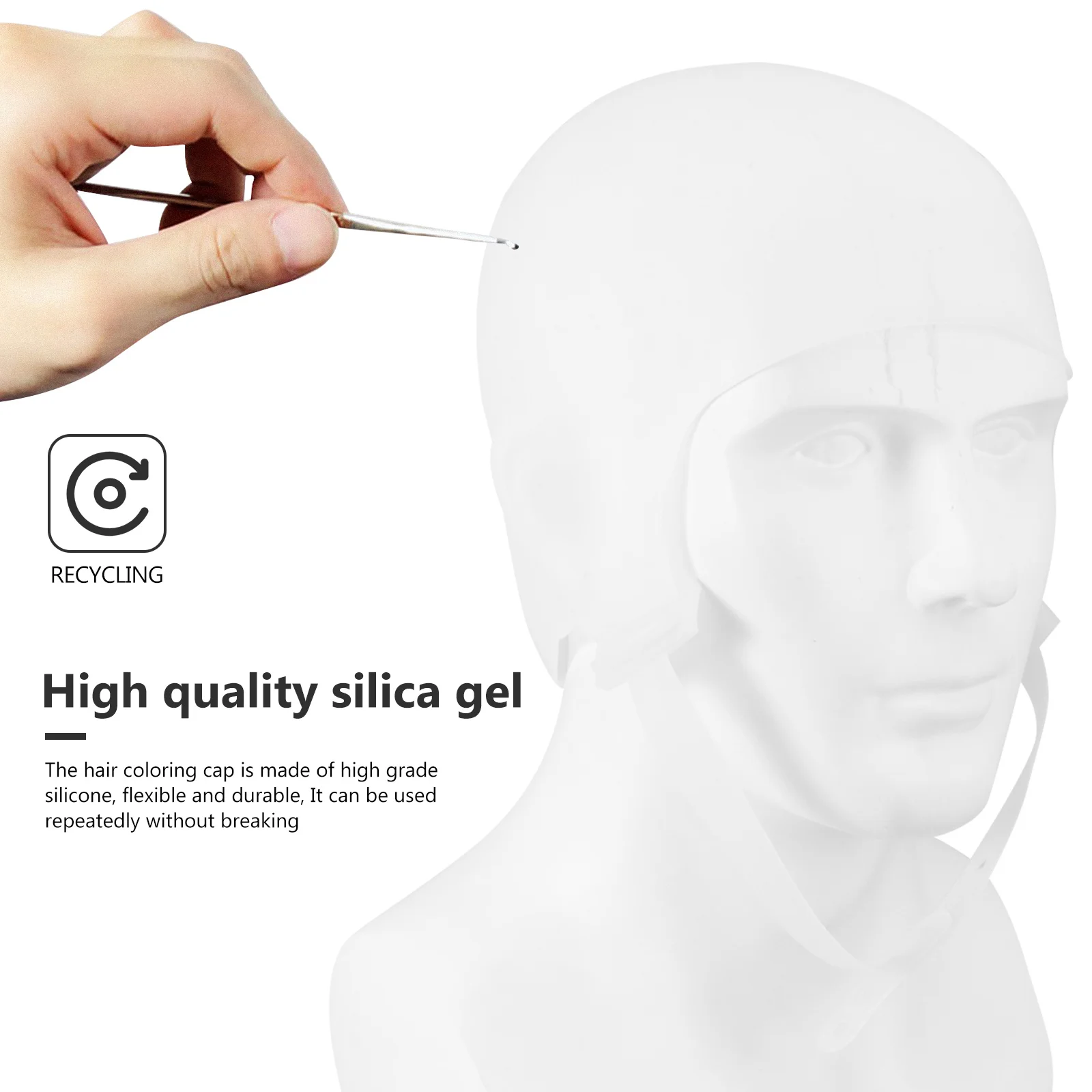 

1Pcs Hair Coloring Cap Silicone Based Reusable Heat Resistant Lightweight Comfortable Fit for DIY Highlights At Home Or Salon