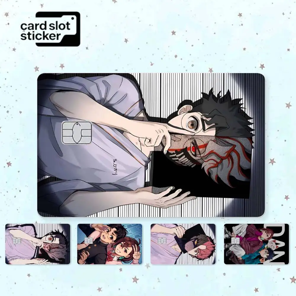 Anime Cartoon D-Dandadan  Credit Card HD Stickers Game Card Decal Small Chip Waterproof Sticker Gift