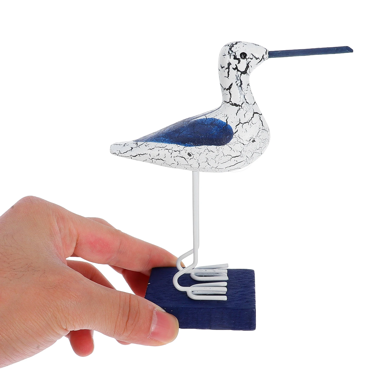 

2pcs Seabird Wooden Seagull Figurine Coastal Decor Nautical Home Coastal Nautical Sculpture Garden Display