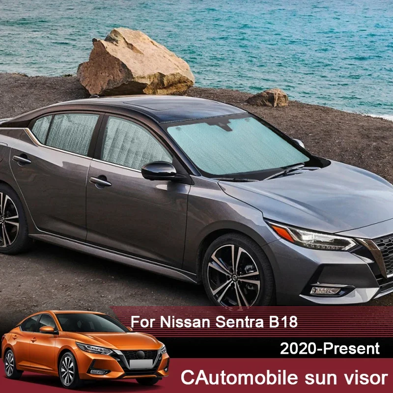 

Автомобильные солнцезащитные козырьки, защитный чехол от ультрафиолета для Nissan Sentra B18 2020-2025, оконная занавеска, солнцезащитный козырек, аксессуары для защиты лобового стекла