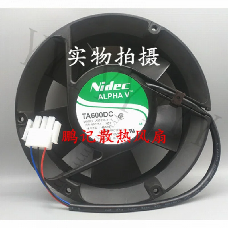 

Y+NIDEC TA600DC A33230-51 930757 48VDC 0.48A 17CM cooling fan