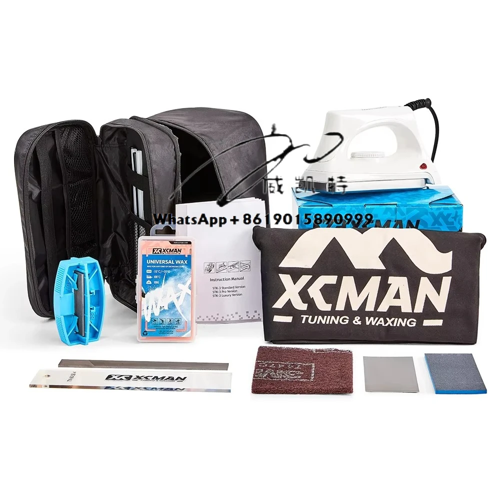 

Ski Snowboard Complete Waxing and Tuning Kit Stock Bag and Stock Tools Pouch With Zipper With Waxing Iron
