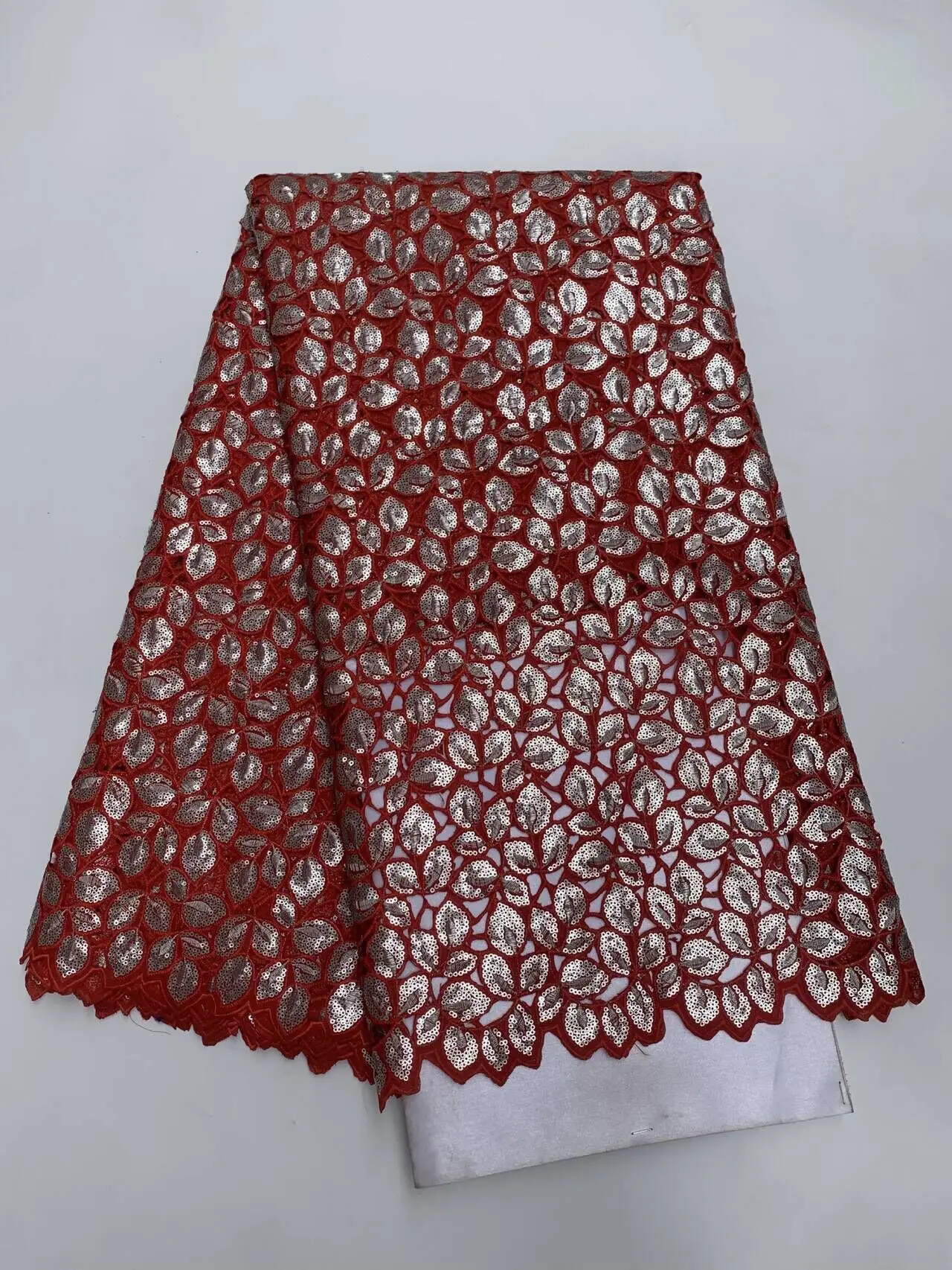 

African Nigerian Embroidery Lace Fabric, High Quality, French Tulle, Wedding Party Dress, Sequins, Organza 5Yards, 2026 TY018