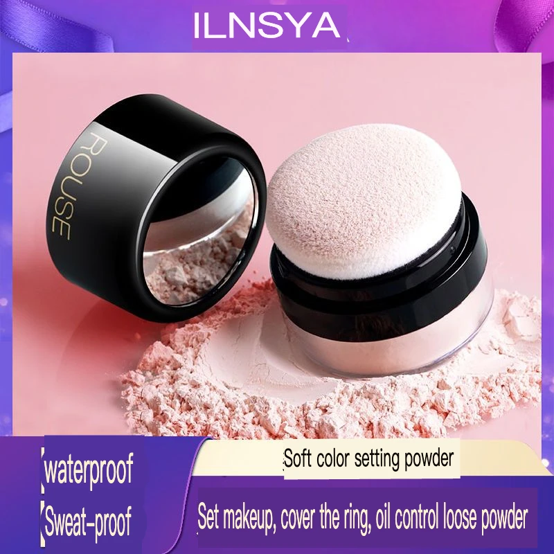ILISYA Loose Setting Oil Control, Makeup Retention, Matte Honey Good Night Powder, Durable, Natural, Waterproof, Sweat Proof