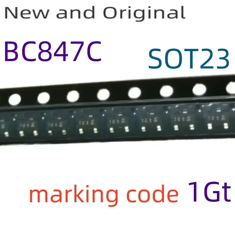 

BC847C SOT23 New and Original 45V 100mA NPN general-purpose transistors marking code 1Gt 16t