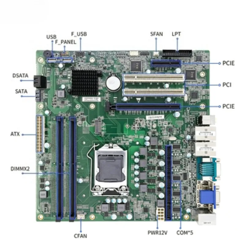 ICMB-H110M Line Sequence Inspection Industrial Control Main Board M-ATX Industrial Main Board
